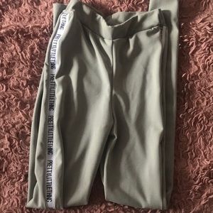 NWOT PrettyLittleThing gray tape leggings